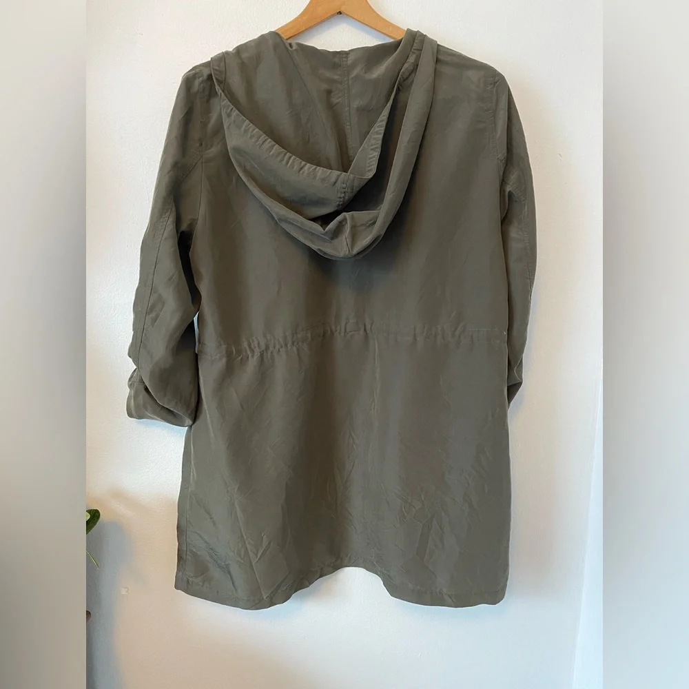 H&M Divided Olive Asymmetrical Zip Utility Jacket | Gorpcore Aesthetic Sz 10